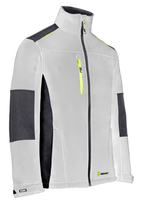 FLEX Softshell striukė Balta/Pilka