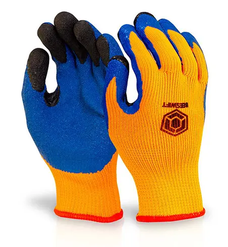 Beeswift Latex Thermo-Star F-DIP oranžinės šilumą izoliuojančios darbo pirštinės