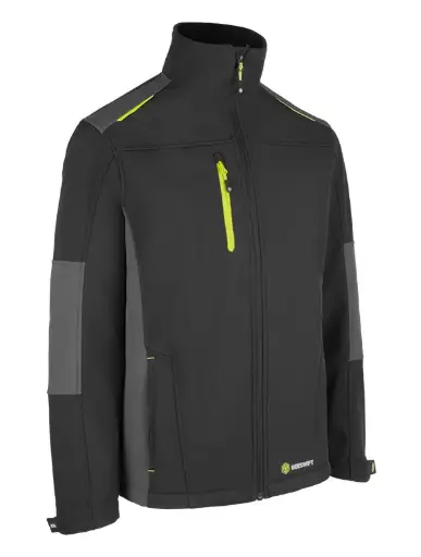 BEESWIFT FLEX SOFTSHELL JACKET – Dviejų spalvų juoda/pilka striukė su 4 krypčių tempimo audiniu