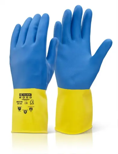 Beeswift BI COLOUR HW Yellow/Blue – Sunkios klasės guminės pirštinės (geltonai mėlynos)